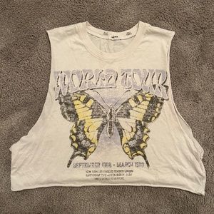 Garage Cropped Butterfly Muscle Tank